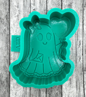 Ghost Valentine with Balloon Freshie Silicone Mold