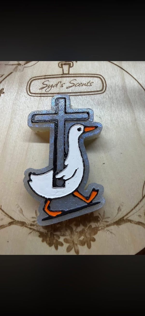 Goose Carrying Cross Freshie Silicone Mold