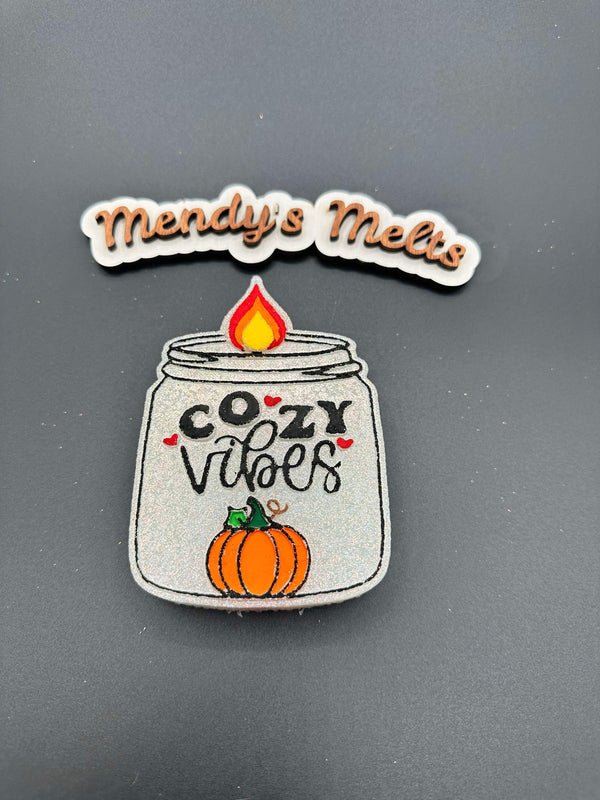 Cozy Vibes Candle with Pumpkin Freshie Silicone Mold