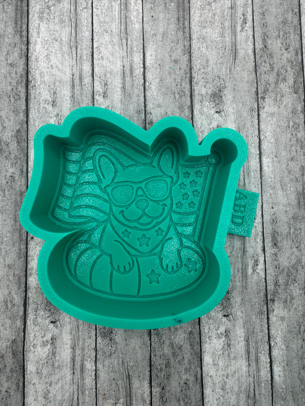 Patriotic Frenchie Dog on a Float Freshie Silicone Mold