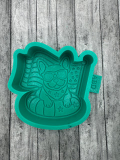 Patriotic Frenchie Dog on a Float Freshie Silicone Mold