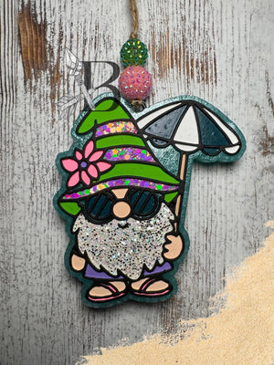 Beach going Gnome Summertime Freshie Silicone Mold