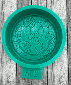 Basketball & Bows Smiley Face Freshie Silicone Mold