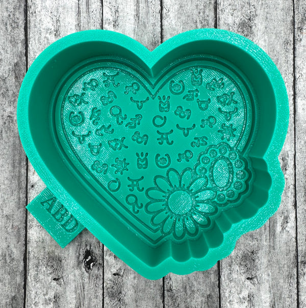 Branded Heart Freshie Silicone Mold