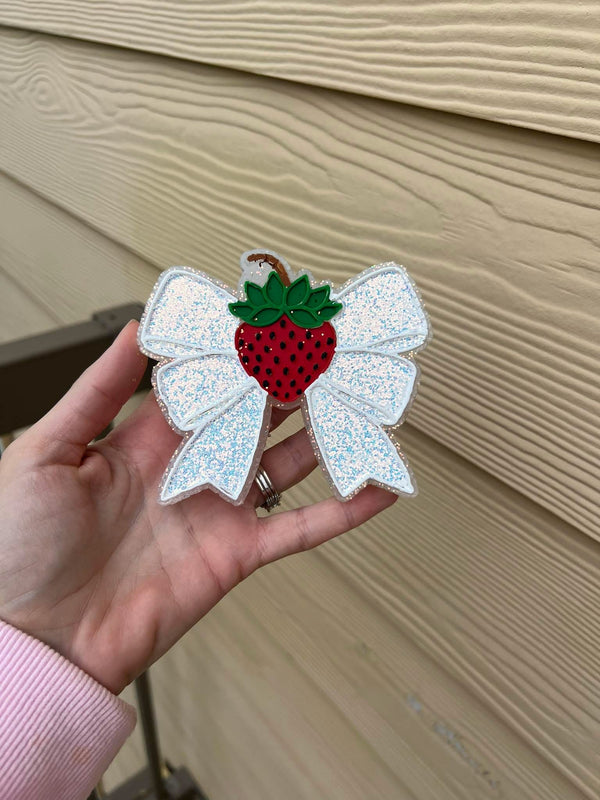 Strawberry Center Bow Freshie Silicone Mold