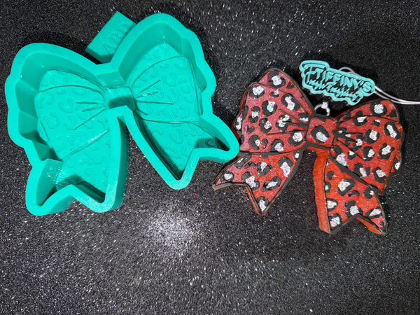 Leopard Print Bow Freshie Silicone Mold