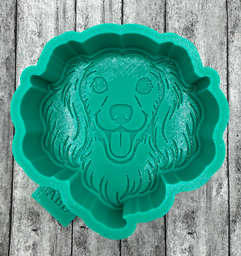 Long Haired Dachshund Head Freshie Silicone Mold