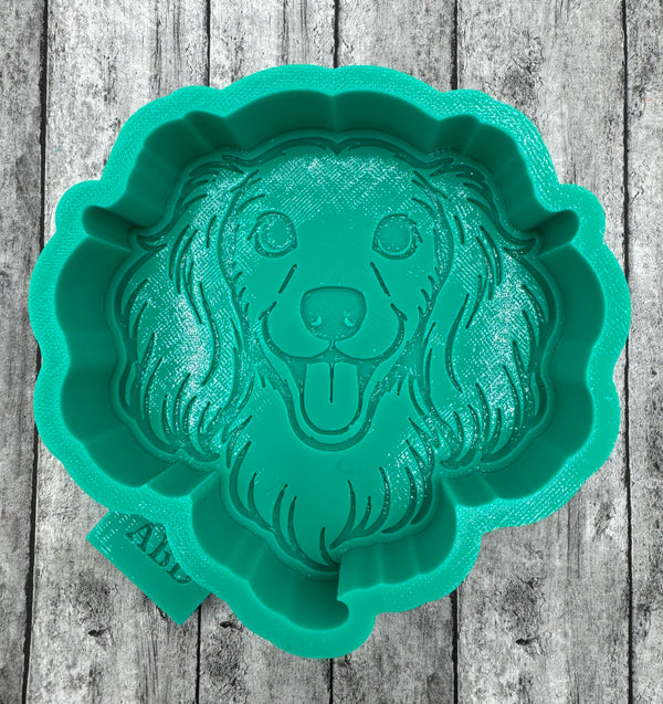 Long Haired Dachshund Head Freshie Silicone Mold