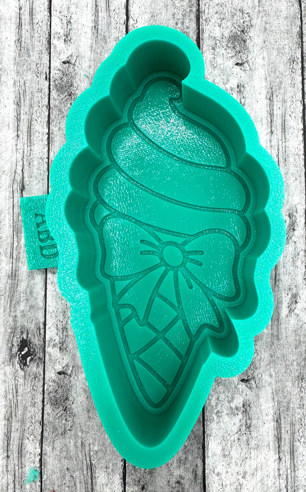 Ice Cream Cone with Bow Silicone Mold