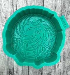 Patriotic Eagle Round Freshie Silicone Mold