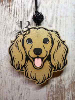 Long Haired Dachshund Head Freshie Silicone Mold
