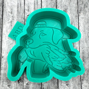 Bird Dog with Duck in Mouth Freshie Silicone Mold
