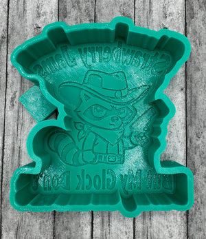 Strawberry Jams but My Glock Don’t Raccoon Silicone Mold