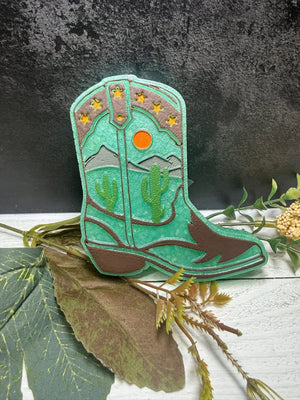 Boot with Desert Scene Freshie Silicone Mold