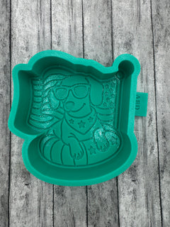 Patriotic Dachschund Dog on a Float Freshie Silicone Mold