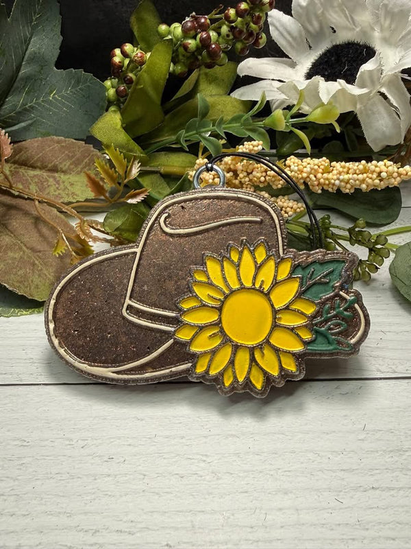 Cowboy Hat with Flowers Freshie Silicone Mold