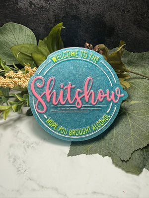 Shitshow Circle Silicone Mold- Freshie Mold, Silicone Molds, Molds for Freshies, Wax Mold, Cement Mold, Aroma Bead Mold