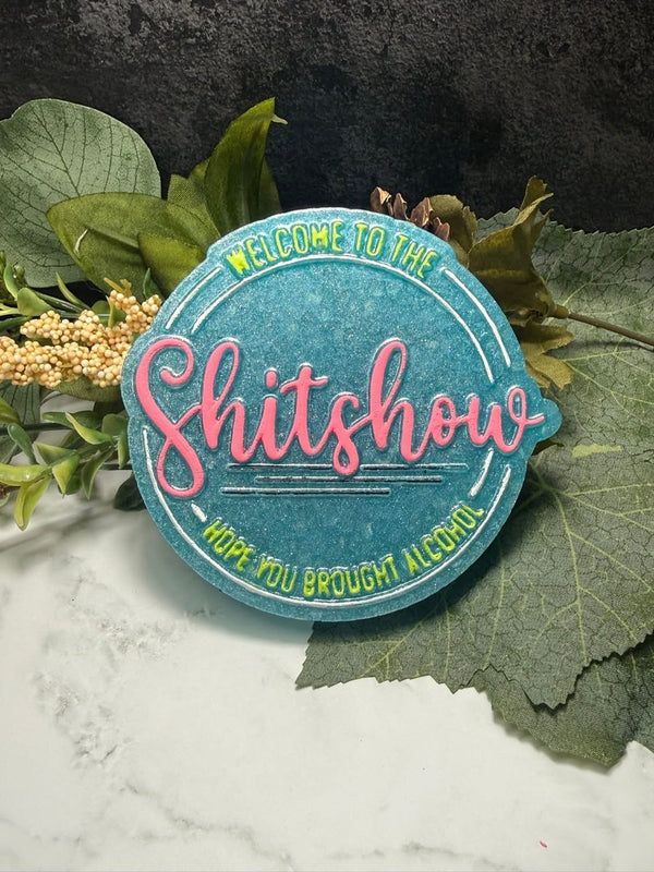 Shitshow Circle Silicone Mold- Freshie Mold, Silicone Molds, Molds for Freshies, Wax Mold, Cement Mold, Aroma Bead Mold