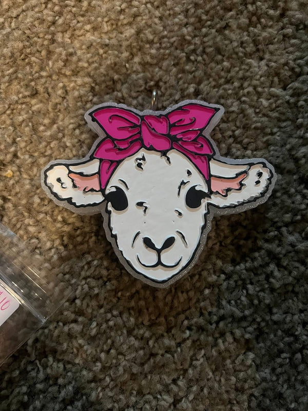 Lamb with Bandanna Freshie Silicone Mold
