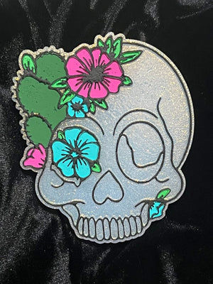 Skull with Flowers Freshie Silicone Mold