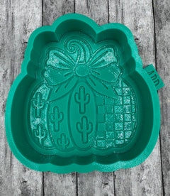 Pumpkin Cactus Checkered Freshie Silicone Mold