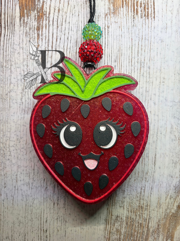 Cute Strawberry Freshie Silicone Mold