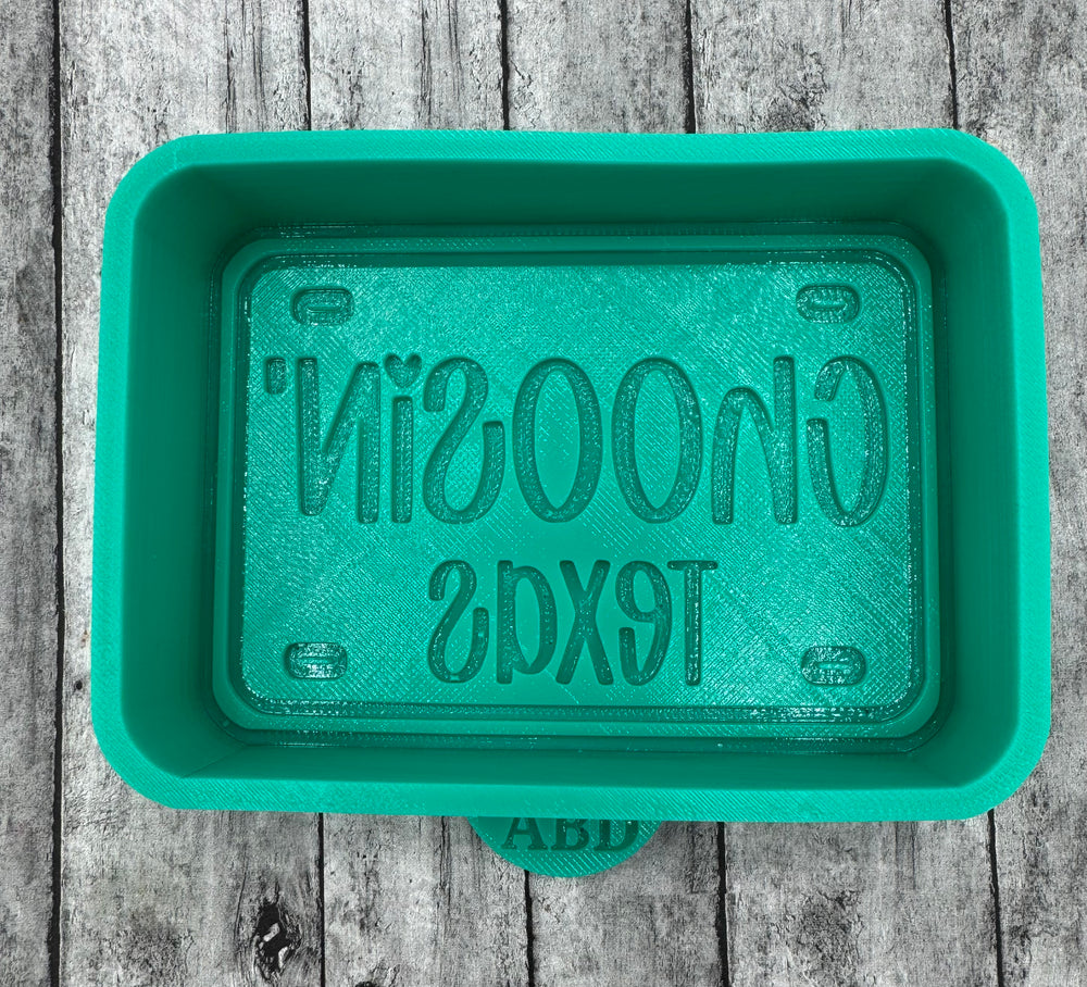 Choosin Texas License Plate Freshie Silicone Mold