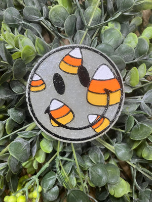 Candy Corn Face Smiley Freshie Mold