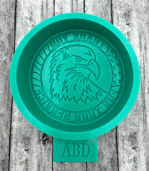 Thank you for Your Service Eagle Round Freshie Silicone Mold