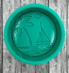 Round Tropical Sunset Freshie Mold