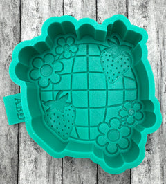Strawberry Flowers Disco Ball Freshie Silicone Mold