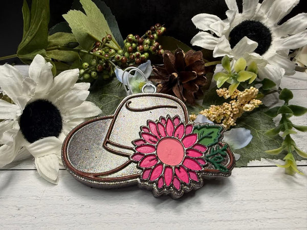 Cowboy Hat with Flowers Freshie Silicone Mold