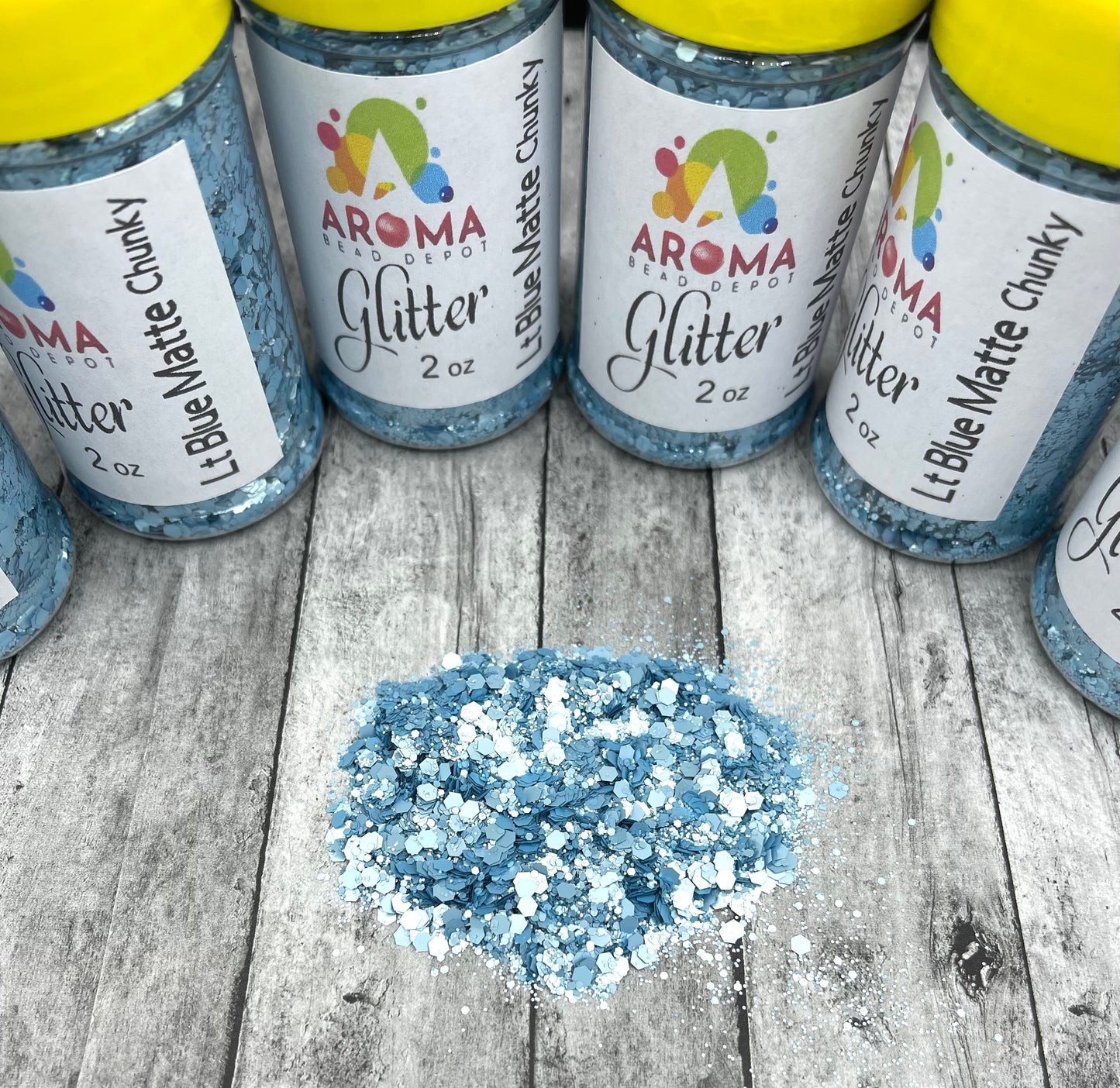 Lt Blue Matte Chunky Glitter Mix