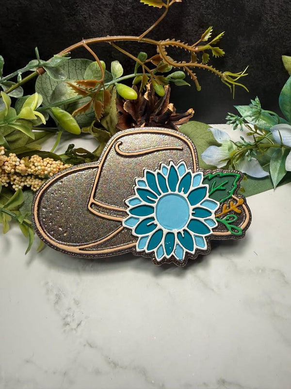 Cowboy Hat with Flowers Freshie Silicone Mold