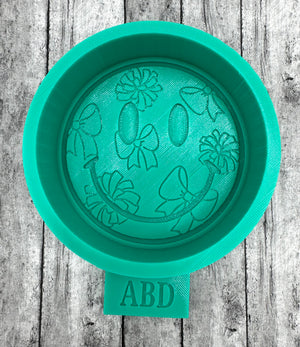 Pom Pom & Bows Smiley Face Freshie Silicone Mold