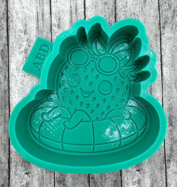 Strawberry on a Float Freshie Silicone Mold