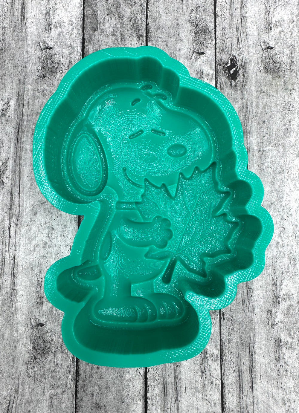 3D Beagle Dog holding Leaf Silicone Mold