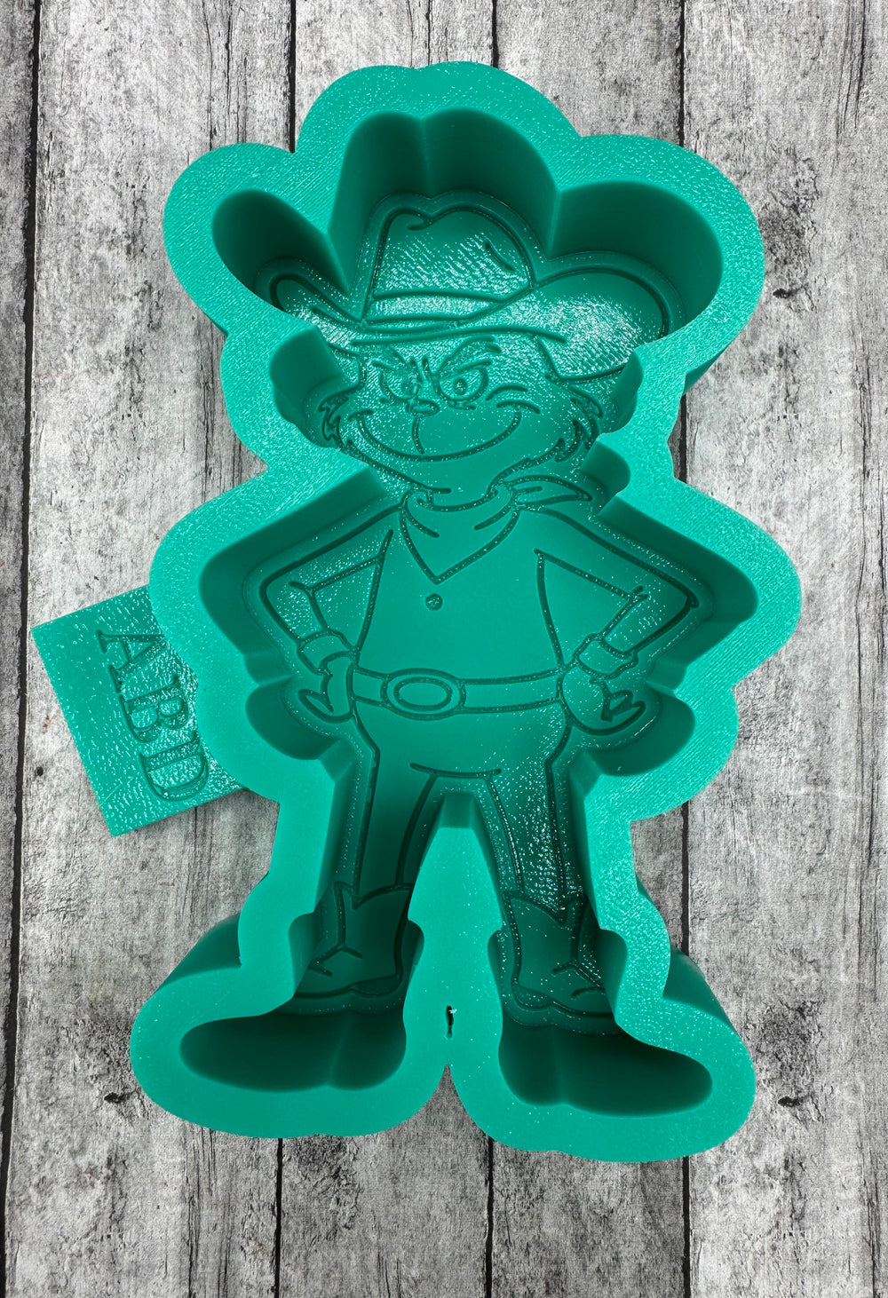 Full Length Grinch Cowboy Freshie Silicone Mold