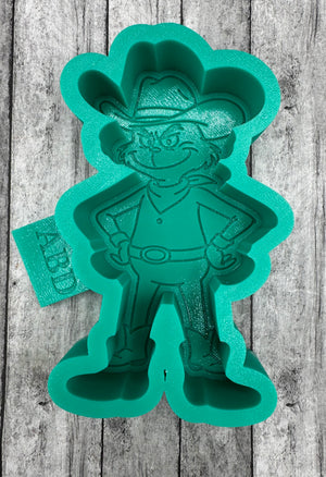 Full Length Grinch Cowboy Freshie Silicone Mold