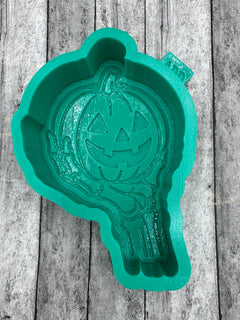 Skeleton Hand Holding Pumpkin Freshie Silicone Mold