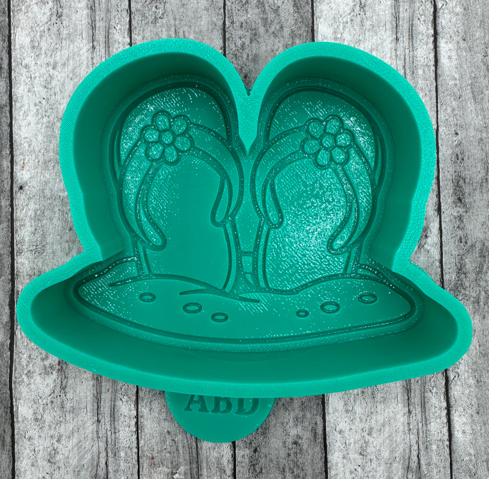 Flip Flops in Sand Freshie Silicone Mold