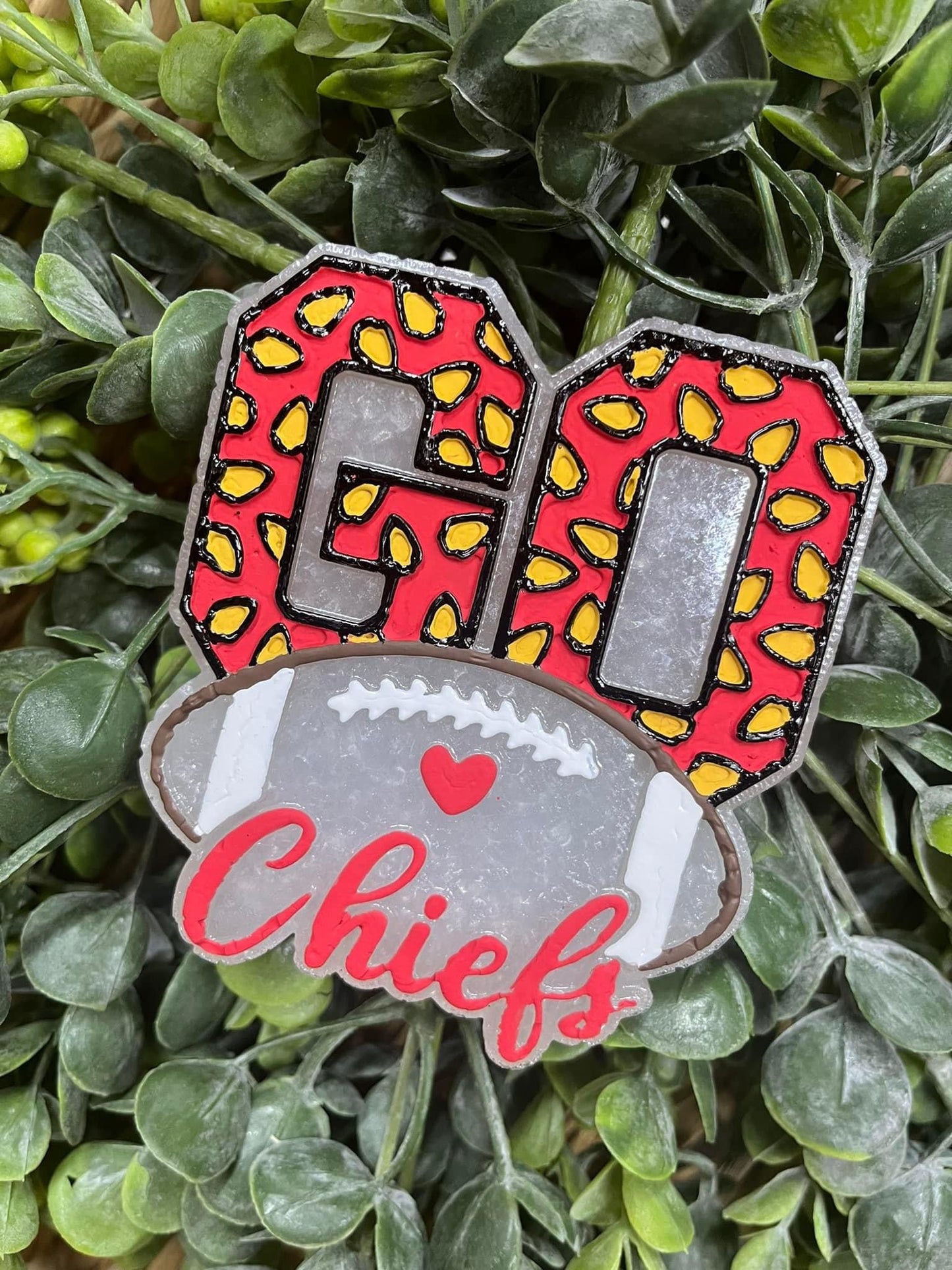 Go Chiefs Football Freshie Silicone Mold