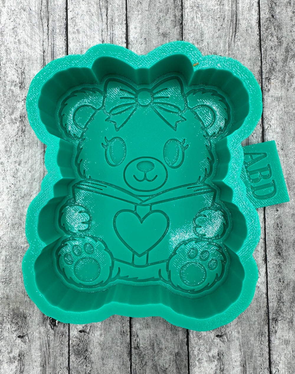 Bear Reading Valentine Book Freshie Silicone Mold