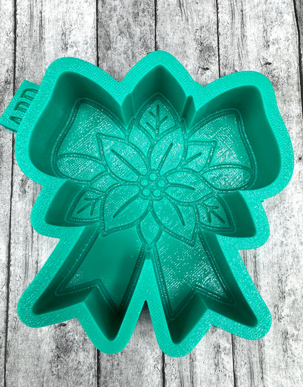 Poinsettia Bow Freshie Silicone Mold