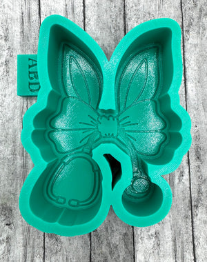 Bunny Ears Easter Stethoscope Freshie Silicone Mold