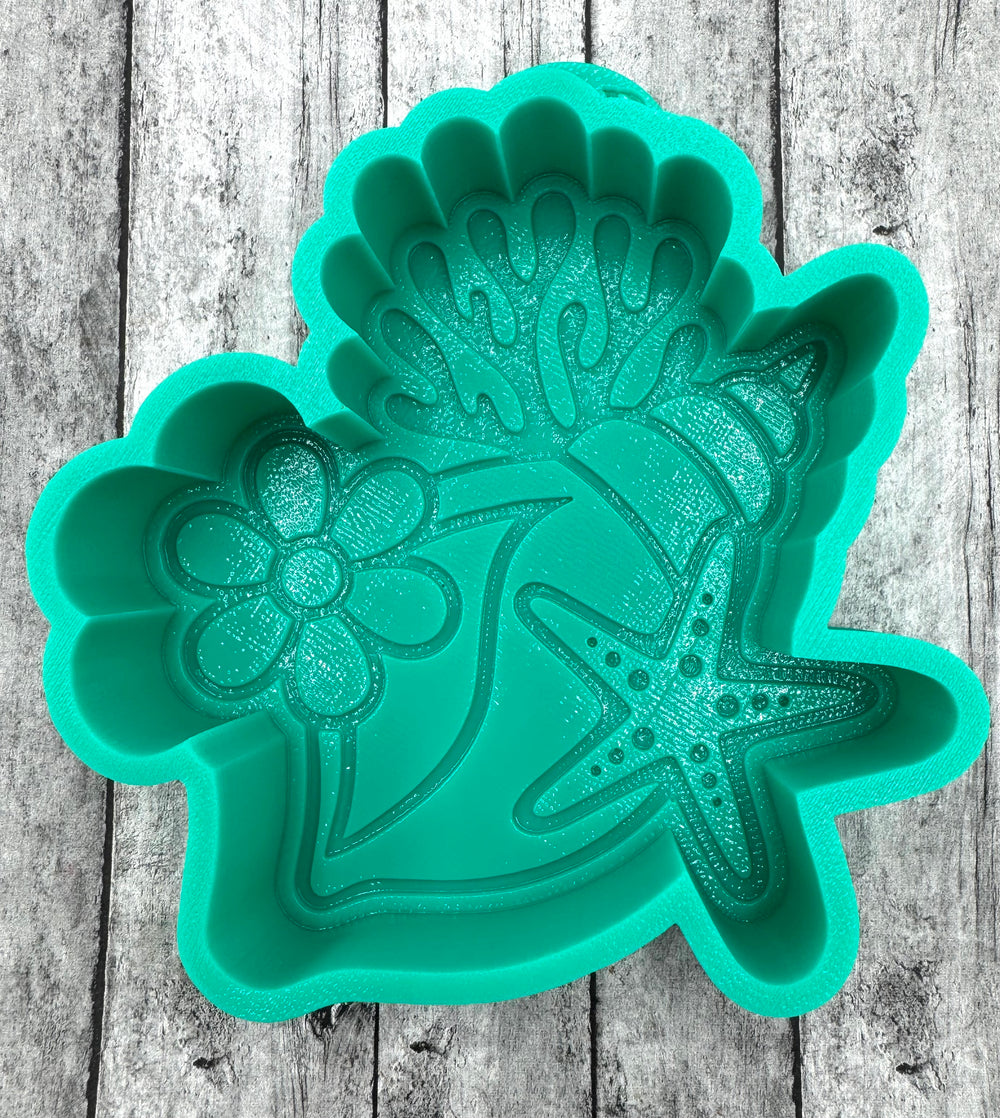 Seashell Coral Starfish Freshie Silicone Mold