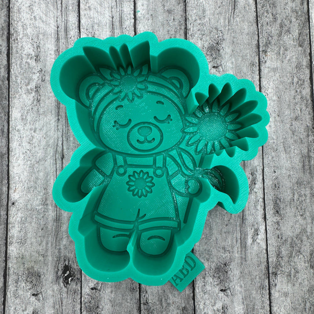Bear Sunflower Freshie Silicone Mold