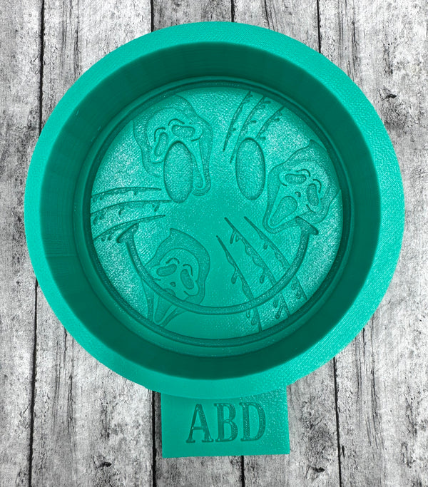 Scream Ghost Scary Dude Smiley Face Freshie Silicone Mold