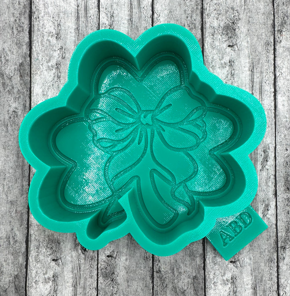 Shamrock with Bow Freshie Silicone Mold