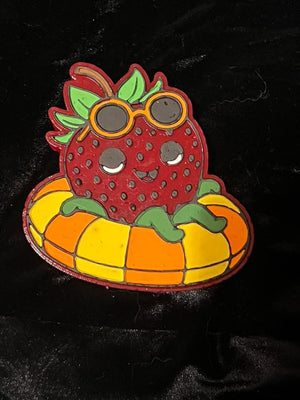 Strawberry on a Float Freshie Silicone Mold